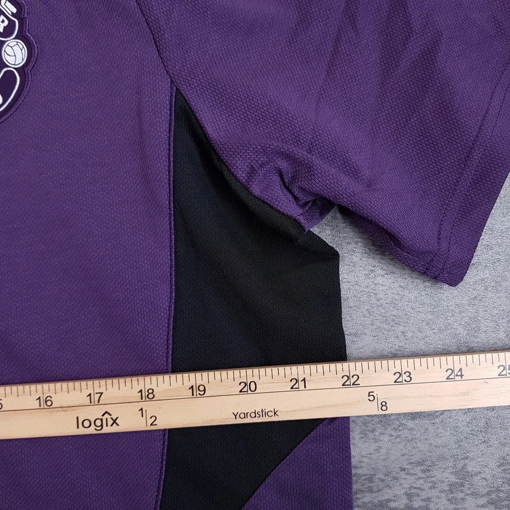 ADIDAS Manchester United UK Soccer Polo Shirt Mens LARGE Purple JP3105